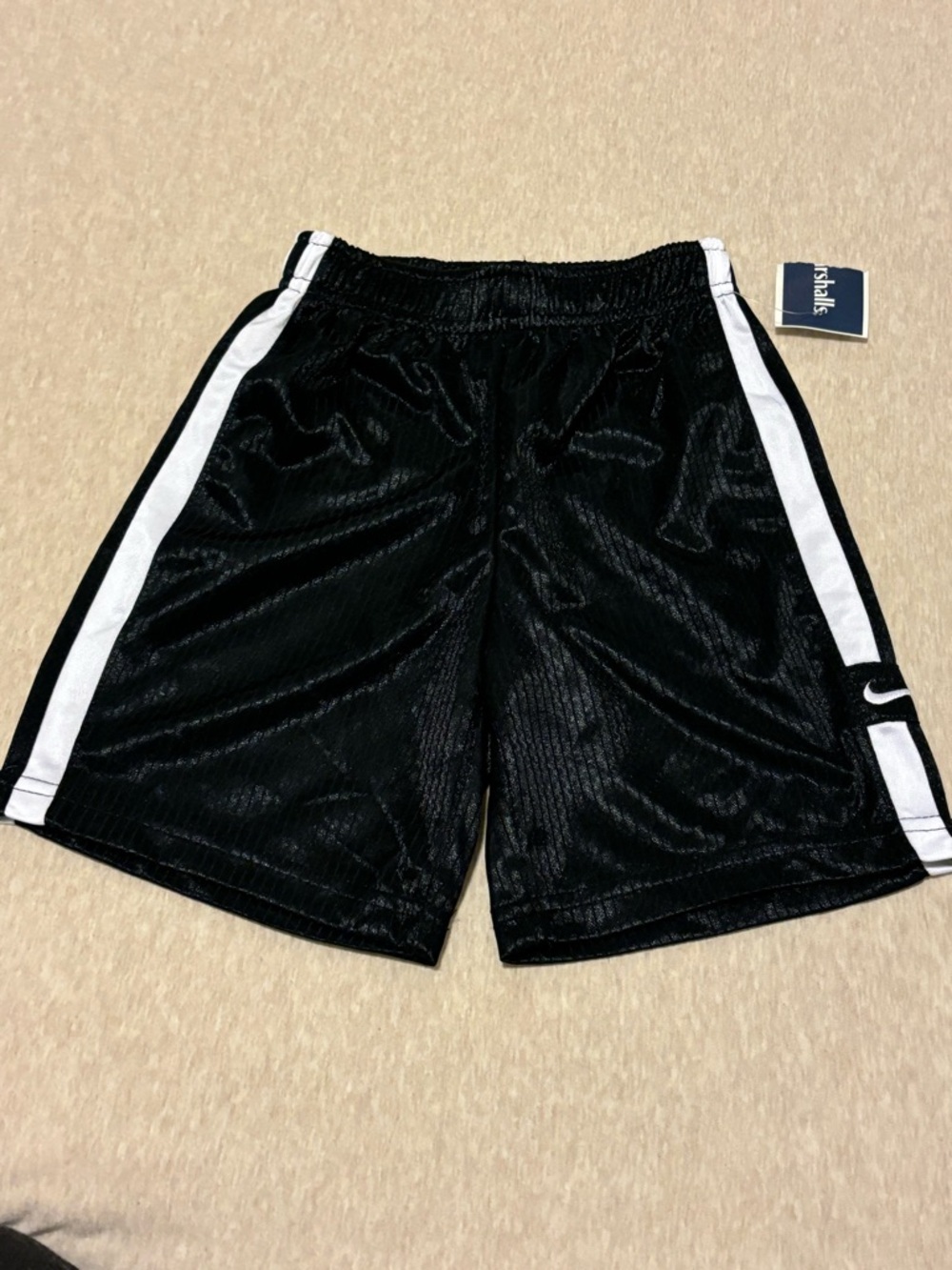 ❗️3/$21❗️✨Nike Kids Black Athletic Shorts with White Side Stripes